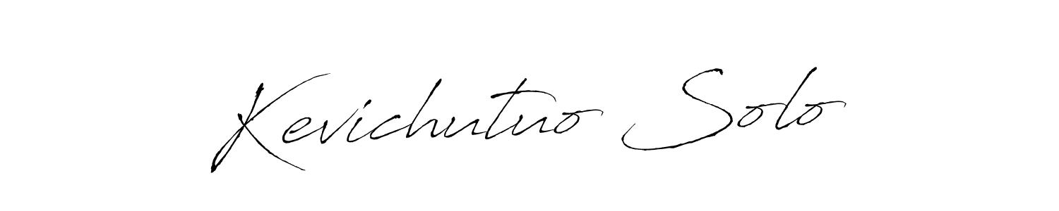 You should practise on your own different ways (Antro_Vectra) to write your name (Kevichutuo Solo) in signature. don't let someone else do it for you. Kevichutuo Solo signature style 6 images and pictures png