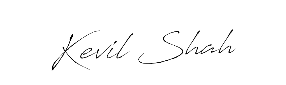 Design your own signature with our free online signature maker. With this signature software, you can create a handwritten (Antro_Vectra) signature for name Kevil Shah. Kevil Shah signature style 6 images and pictures png