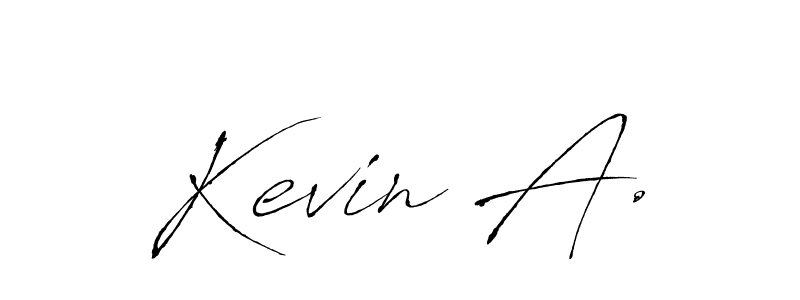 How to make Kevin A. name signature. Use Antro_Vectra style for creating short signs online. This is the latest handwritten sign. Kevin A. signature style 6 images and pictures png