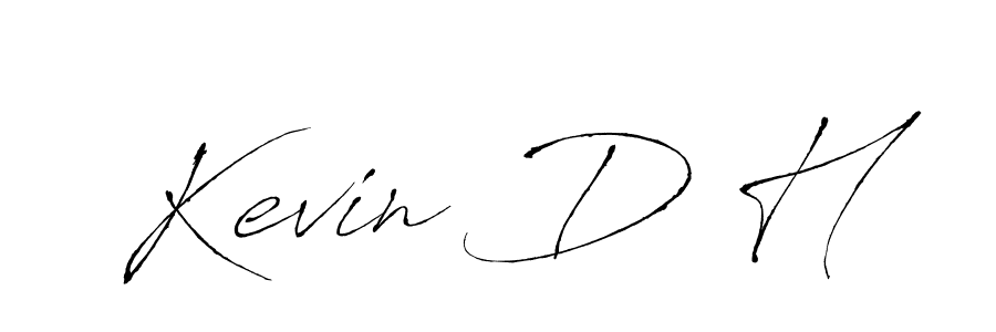 Kevin D H stylish signature style. Best Handwritten Sign (Antro_Vectra) for my name. Handwritten Signature Collection Ideas for my name Kevin D H. Kevin D H signature style 6 images and pictures png