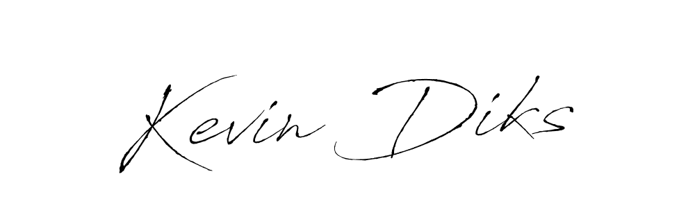 Make a beautiful signature design for name Kevin Diks. With this signature (Antro_Vectra) style, you can create a handwritten signature for free. Kevin Diks signature style 6 images and pictures png