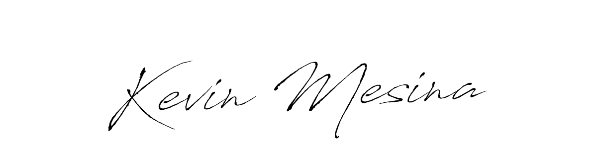 How to make Kevin Mesina name signature. Use Antro_Vectra style for creating short signs online. This is the latest handwritten sign. Kevin Mesina signature style 6 images and pictures png