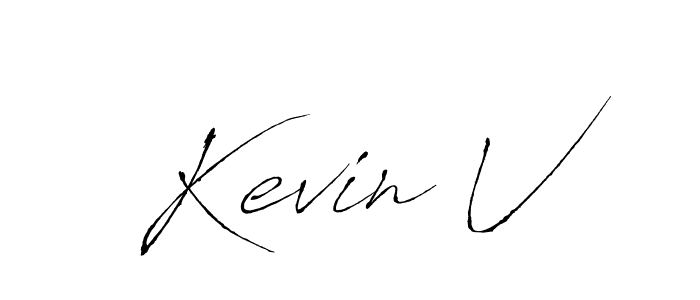 How to make Kevin V signature? Antro_Vectra is a professional autograph style. Create handwritten signature for Kevin V name. Kevin V signature style 6 images and pictures png
