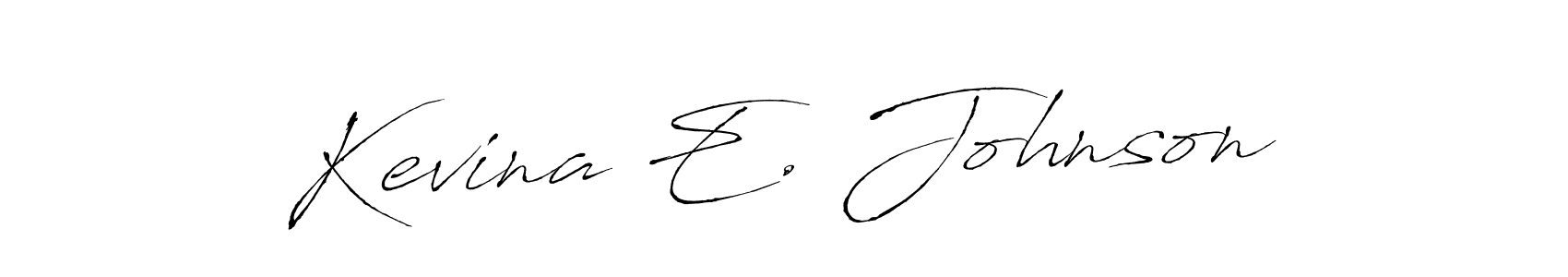 Kevina E. Johnson stylish signature style. Best Handwritten Sign (Antro_Vectra) for my name. Handwritten Signature Collection Ideas for my name Kevina E. Johnson. Kevina E. Johnson signature style 6 images and pictures png