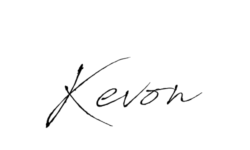 Use a signature maker to create a handwritten signature online. With this signature software, you can design (Antro_Vectra) your own signature for name Kevon. Kevon signature style 6 images and pictures png