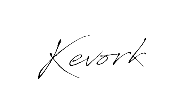 Use a signature maker to create a handwritten signature online. With this signature software, you can design (Antro_Vectra) your own signature for name Kevork. Kevork signature style 6 images and pictures png