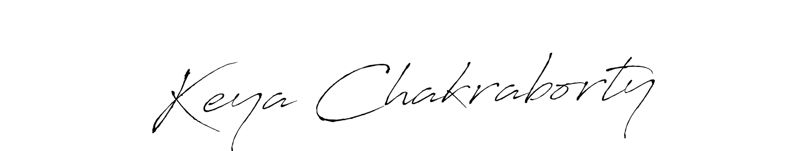 How to make Keya Chakraborty name signature. Use Antro_Vectra style for creating short signs online. This is the latest handwritten sign. Keya Chakraborty signature style 6 images and pictures png