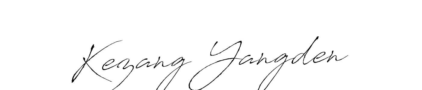 How to make Kezang Yangden name signature. Use Antro_Vectra style for creating short signs online. This is the latest handwritten sign. Kezang Yangden signature style 6 images and pictures png