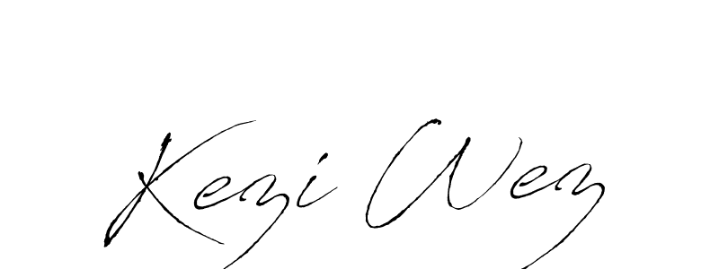 How to make Kezi Wez name signature. Use Antro_Vectra style for creating short signs online. This is the latest handwritten sign. Kezi Wez signature style 6 images and pictures png