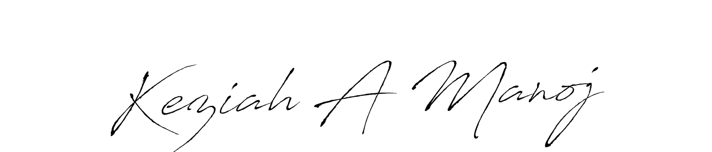 Similarly Antro_Vectra is the best handwritten signature design. Signature creator online .You can use it as an online autograph creator for name Keziah A Manoj. Keziah A Manoj signature style 6 images and pictures png