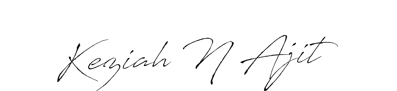 Also we have Keziah N Ajit name is the best signature style. Create professional handwritten signature collection using Antro_Vectra autograph style. Keziah N Ajit signature style 6 images and pictures png