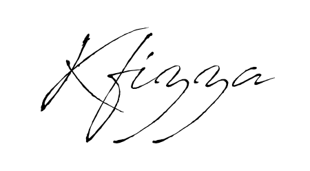 Create your official email sign-off with Kfizza name in Antro_Vectra style. Crisp, clean, and perfectly legible across all screens. Kfizza signature style 6 images and pictures png