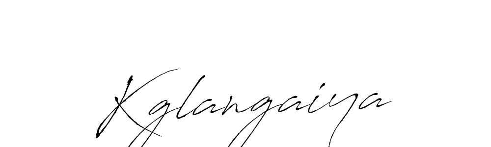 How to make Kglangaiya name signature. Use Antro_Vectra style for creating short signs online. This is the latest handwritten sign. Kglangaiya signature style 6 images and pictures png