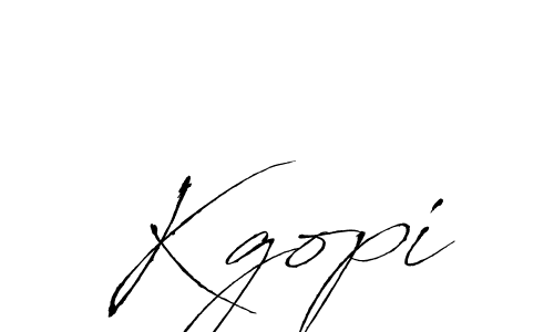 How to make Kgopi signature? Antro_Vectra is a professional autograph style. Create handwritten signature for Kgopi name. Kgopi signature style 6 images and pictures png