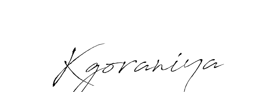 Design your own signature with our free online signature maker. With this signature software, you can create a handwritten (Antro_Vectra) signature for name Kgoraniya. Kgoraniya signature style 6 images and pictures png