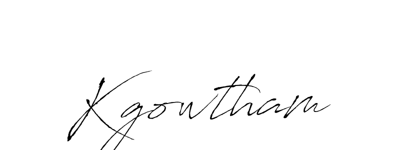 Kgowtham stylish signature style. Best Handwritten Sign (Antro_Vectra) for my name. Handwritten Signature Collection Ideas for my name Kgowtham. Kgowtham signature style 6 images and pictures png