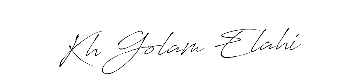 Create a beautiful signature design for name Kh Golam Elahi. With this signature (Antro_Vectra) fonts, you can make a handwritten signature for free. Kh Golam Elahi signature style 6 images and pictures png