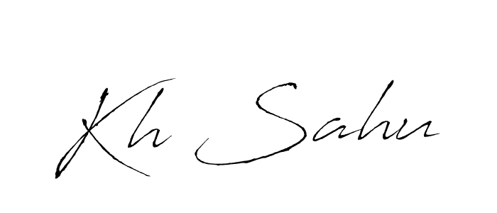 You should practise on your own different ways (Antro_Vectra) to write your name (Kh Sahu) in signature. don't let someone else do it for you. Kh Sahu signature style 6 images and pictures png