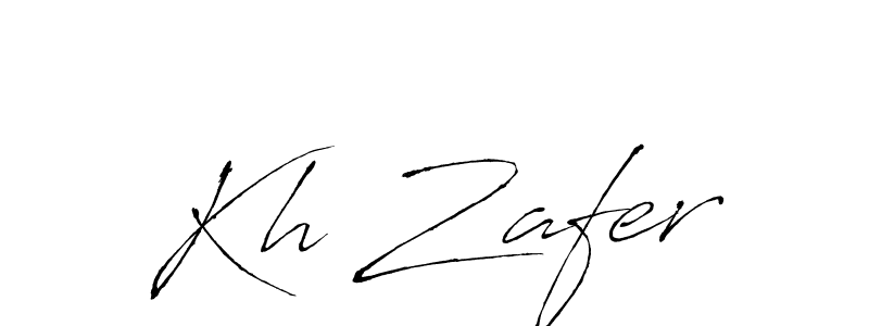 How to make Kh Zafer name signature. Use Antro_Vectra style for creating short signs online. This is the latest handwritten sign. Kh Zafer signature style 6 images and pictures png