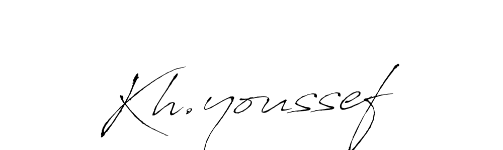 You should practise on your own different ways (Antro_Vectra) to write your name (Kh.youssef) in signature. don't let someone else do it for you. Kh.youssef signature style 6 images and pictures png