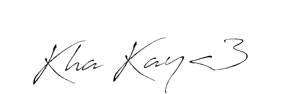 Use a signature maker to create a handwritten signature online. With this signature software, you can design (Antro_Vectra) your own signature for name Kha Kay<3. Kha Kay<3 signature style 6 images and pictures png
