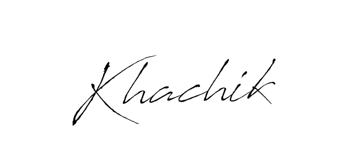 How to make Khachik signature? Antro_Vectra is a professional autograph style. Create handwritten signature for Khachik name. Khachik signature style 6 images and pictures png
