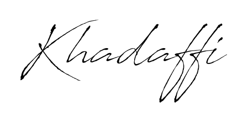 Style your name Khadaffi with confidence using Antro_Vectra signature design. Simple, elegant, and ready for immediate document use. Khadaffi signature style 6 images and pictures png