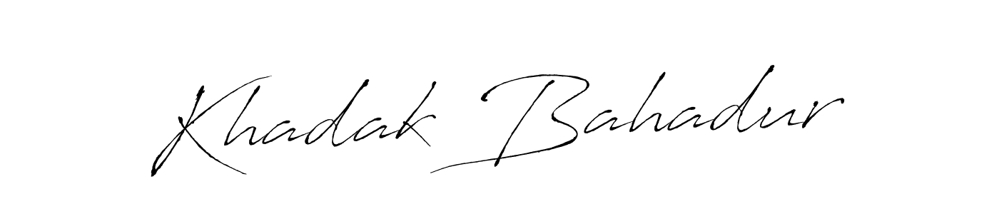 Also we have Khadak Bahadur name is the best signature style. Create professional handwritten signature collection using Antro_Vectra autograph style. Khadak Bahadur signature style 6 images and pictures png