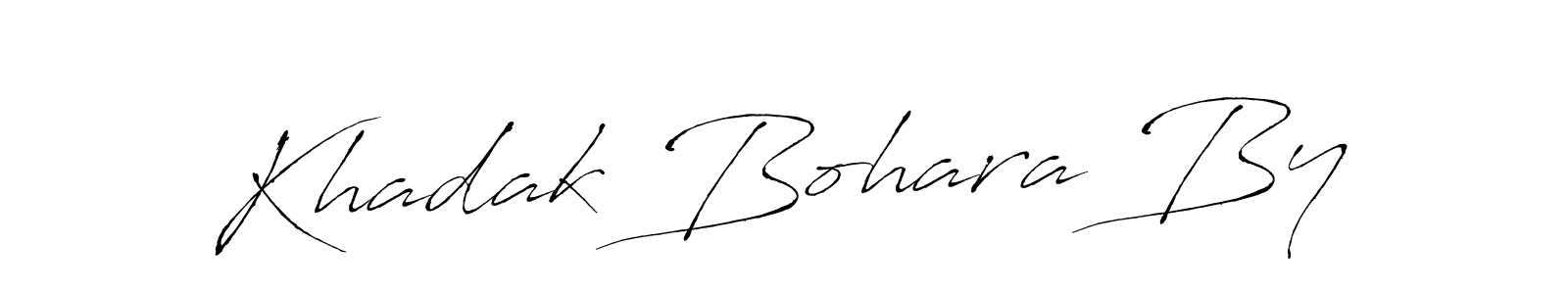 Design your own signature with our free online signature maker. With this signature software, you can create a handwritten (Antro_Vectra) signature for name Khadak Bohara By. Khadak Bohara By signature style 6 images and pictures png