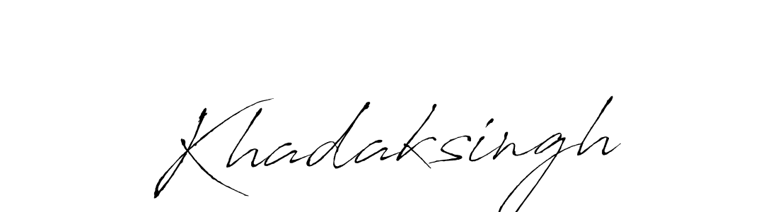 How to make Khadaksingh name signature. Use Antro_Vectra style for creating short signs online. This is the latest handwritten sign. Khadaksingh signature style 6 images and pictures png