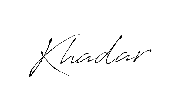 How to make Khadar name signature. Use Antro_Vectra style for creating short signs online. This is the latest handwritten sign. Khadar signature style 6 images and pictures png