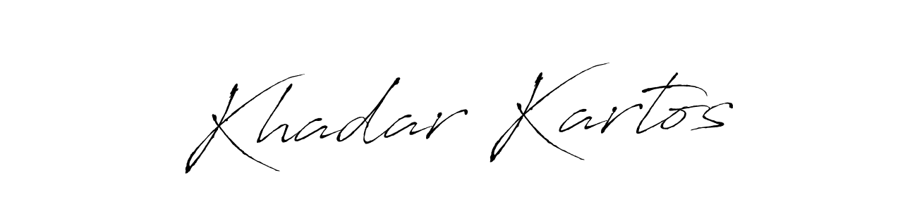 Similarly Antro_Vectra is the best handwritten signature design. Signature creator online .You can use it as an online autograph creator for name Khadar Kartos. Khadar Kartos signature style 6 images and pictures png