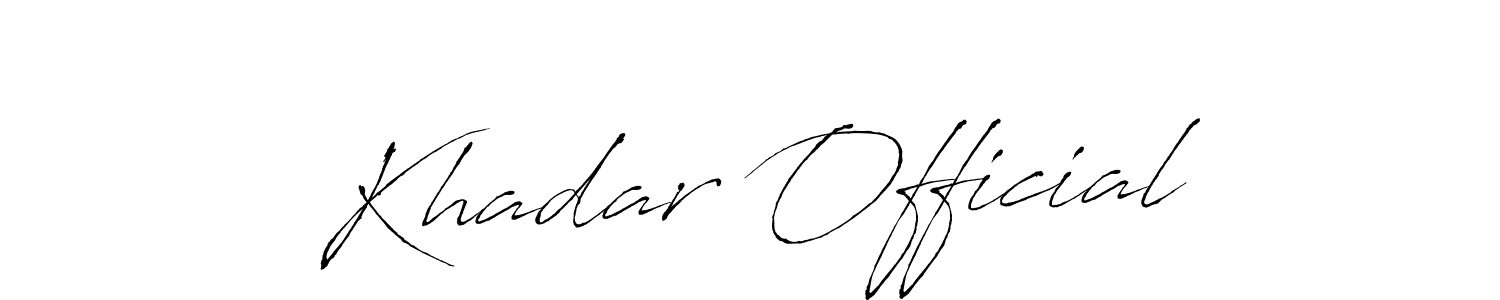 Make a short Khadar Official signature style. Manage your documents anywhere anytime using Antro_Vectra. Create and add eSignatures, submit forms, share and send files easily. Khadar Official signature style 6 images and pictures png