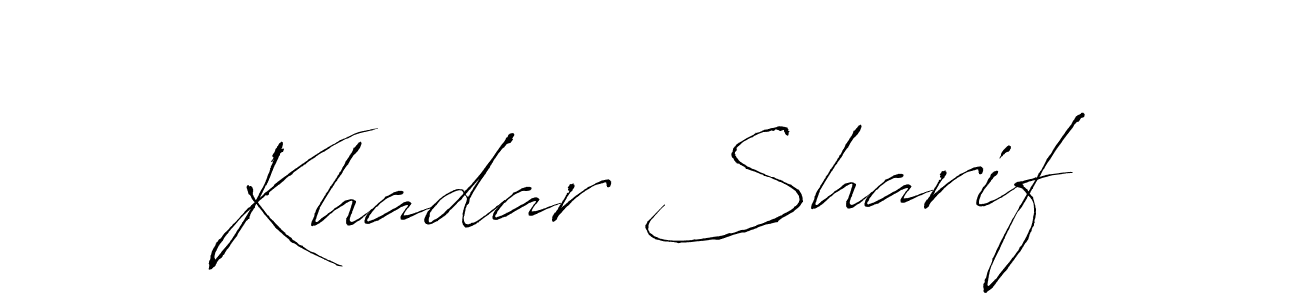 Use a signature maker to create a handwritten signature online. With this signature software, you can design (Antro_Vectra) your own signature for name Khadar Sharif. Khadar Sharif signature style 6 images and pictures png