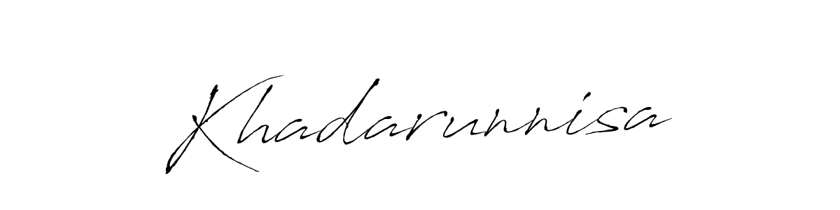 Design your own signature with our free online signature maker. With this signature software, you can create a handwritten (Antro_Vectra) signature for name Khadarunnisa. Khadarunnisa signature style 6 images and pictures png