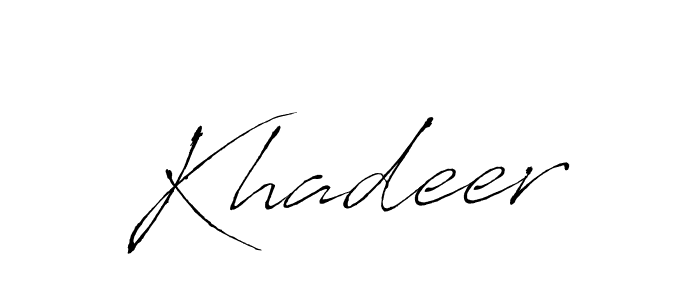 Also we have Khadeer name is the best signature style. Create professional handwritten signature collection using Antro_Vectra autograph style. Khadeer signature style 6 images and pictures png