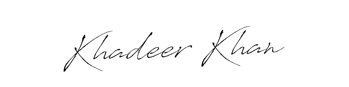 How to make Khadeer Khan name signature. Use Antro_Vectra style for creating short signs online. This is the latest handwritten sign. Khadeer Khan signature style 6 images and pictures png