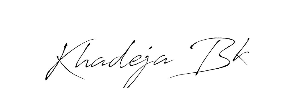 How to make Khadeja Bk signature? Antro_Vectra is a professional autograph style. Create handwritten signature for Khadeja Bk name. Khadeja Bk signature style 6 images and pictures png