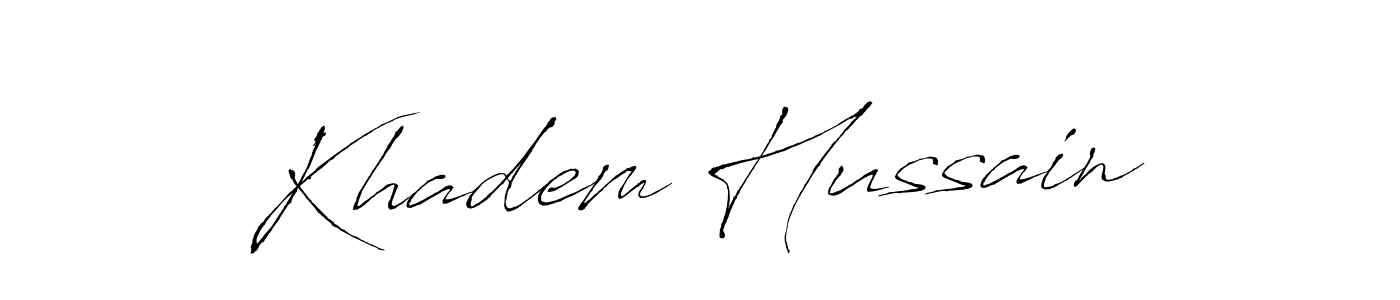 How to make Khadem Hussain signature? Antro_Vectra is a professional autograph style. Create handwritten signature for Khadem Hussain name. Khadem Hussain signature style 6 images and pictures png