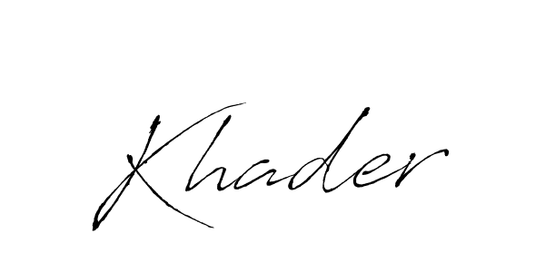 How to make Khader signature? Antro_Vectra is a professional autograph style. Create handwritten signature for Khader name. Khader signature style 6 images and pictures png