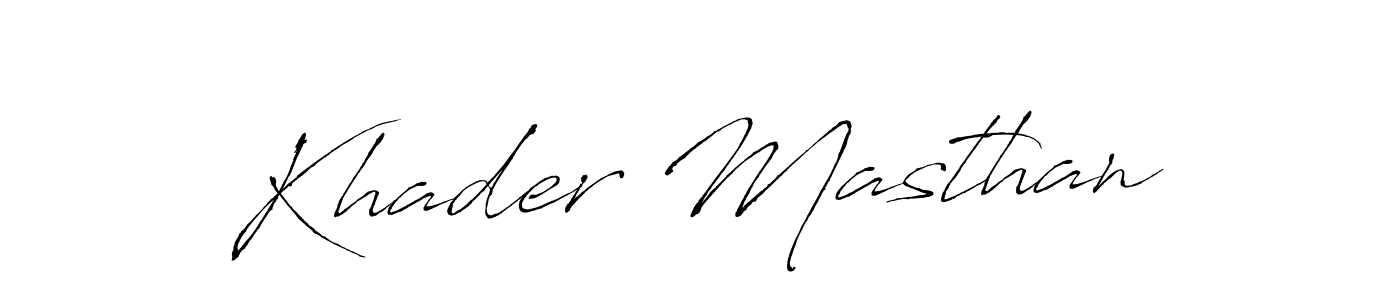 Create a beautiful signature design for name Khader Masthan. With this signature (Antro_Vectra) fonts, you can make a handwritten signature for free. Khader Masthan signature style 6 images and pictures png