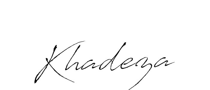 Design your own signature with our free online signature maker. With this signature software, you can create a handwritten (Antro_Vectra) signature for name Khadeza. Khadeza signature style 6 images and pictures png