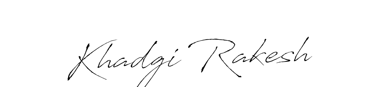 Create a beautiful signature design for name Khadgi Rakesh. With this signature (Antro_Vectra) fonts, you can make a handwritten signature for free. Khadgi Rakesh signature style 6 images and pictures png