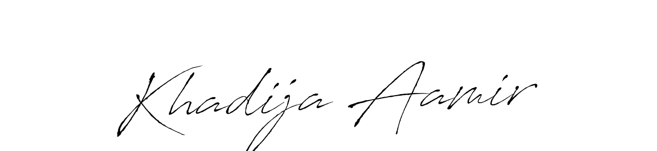 Create a beautiful signature design for name Khadija Aamir. With this signature (Antro_Vectra) fonts, you can make a handwritten signature for free. Khadija Aamir signature style 6 images and pictures png