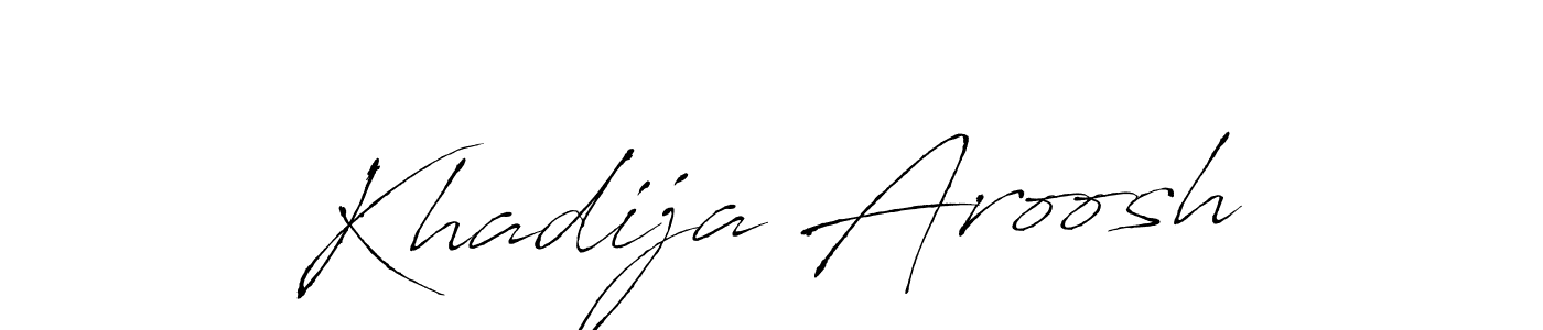 Use a signature maker to create a handwritten signature online. With this signature software, you can design (Antro_Vectra) your own signature for name Khadija Aroosh. Khadija Aroosh signature style 6 images and pictures png