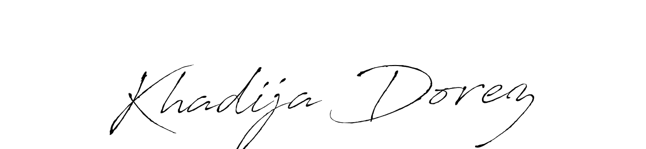 How to make Khadija Dorez signature? Antro_Vectra is a professional autograph style. Create handwritten signature for Khadija Dorez name. Khadija Dorez signature style 6 images and pictures png