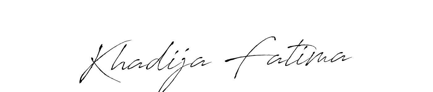 Make a beautiful signature design for name Khadija Fatima. With this signature (Antro_Vectra) style, you can create a handwritten signature for free. Khadija Fatima signature style 6 images and pictures png
