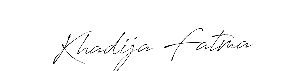 Create a beautiful signature design for name Khadija Fatma. With this signature (Antro_Vectra) fonts, you can make a handwritten signature for free. Khadija Fatma signature style 6 images and pictures png