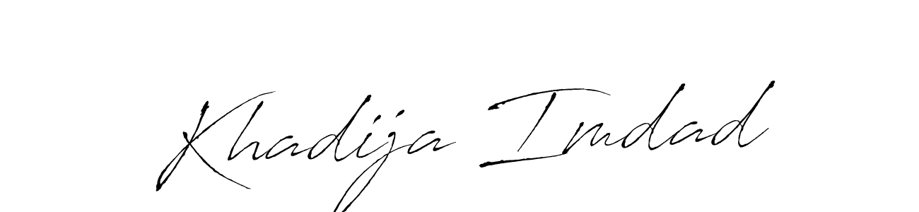 Also You can easily find your signature by using the search form. We will create Khadija Imdad name handwritten signature images for you free of cost using Antro_Vectra sign style. Khadija Imdad signature style 6 images and pictures png