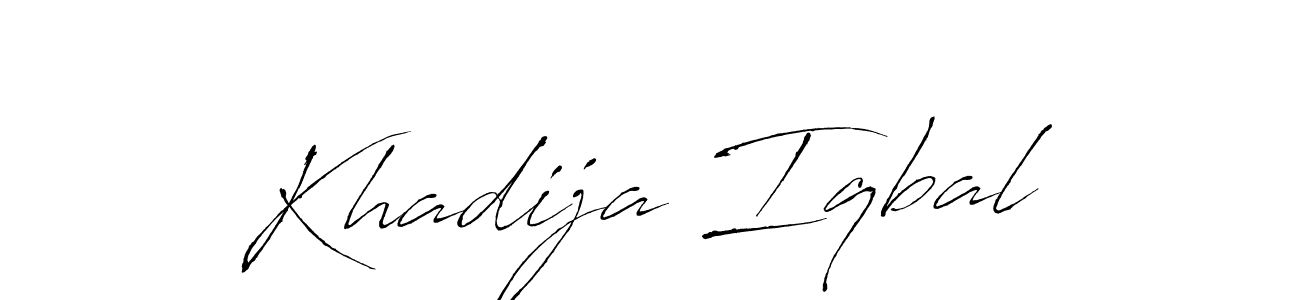 It looks lik you need a new signature style for name Khadija Iqbal. Design unique handwritten (Antro_Vectra) signature with our free signature maker in just a few clicks. Khadija Iqbal signature style 6 images and pictures png